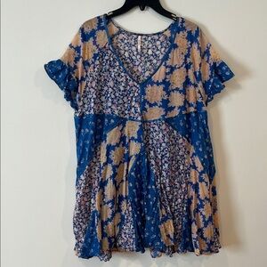 Free People Printed Mini Dress Size XS